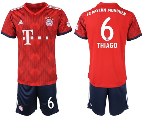 Bayern Munchen #6 Thiago Home Soccer Club Jersey - Click Image to Close